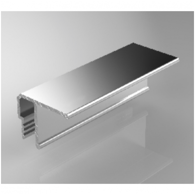 Aliuminio profilis lubinis “su dantuku” tvirtinti dengančioji juostą 2