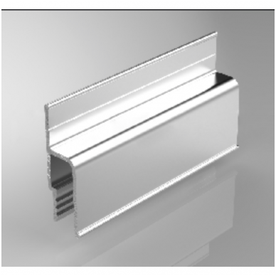 Aliuminio profilis sieninis “ su dantuku” tvirtinti dengančioji juostą 2