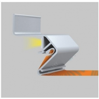 Aliuminio profilis "skraidančios linijos" LED juostai 5